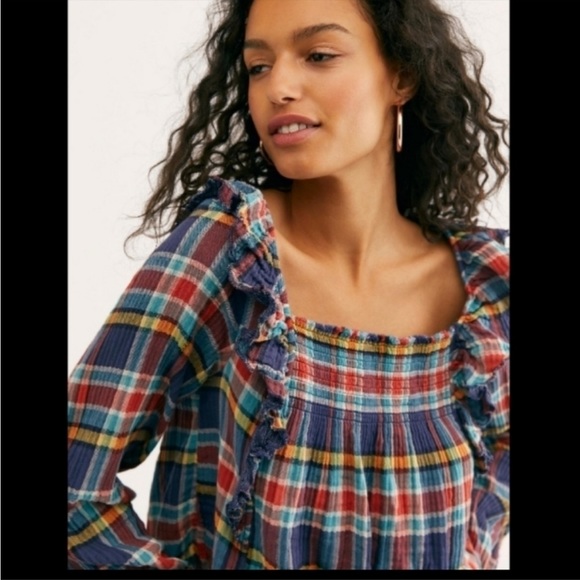Free people xs plaid flannel shirt. We the free Siena - Picture 8 of 9